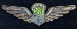 Ext Rare Ca 1942 North African Made Free French Paratrooper Wing