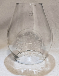 Great 1910s-20s Baltimore & Ohio Railroad Lantern Embossed Glass Globe