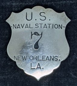 Rare Ca 1905 Personal Badge From US Naval Station New Orleans