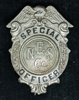 Wonderful & Rare CA 1900 New England Steamship Co Special Officer Badge