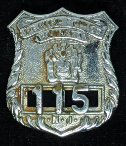 1940s-50s Irvington NJ Special Police Wallet Badge #115