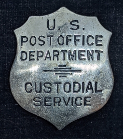 Great Old 1920s US Post Office Department Custodial Service Badge