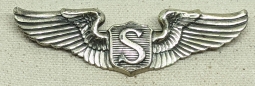 Scarce WWII USAAF Service Pilot Wing in Sterling by AMCRAFT Excellent Condition