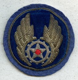 Ext Rare Ca 1946 USAAF Air Material Command Bullion German Made Shoulder Patch Removed from Uniform