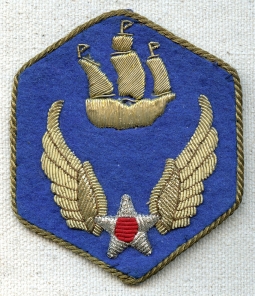 Ext Rare WWII USAAF 6th Air Force Hand Maden Bullion Shoulder Patch in Excellent Condition