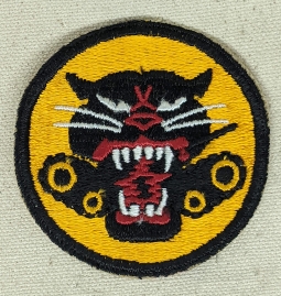 WWII US Army Tank Destroyer Shoulder Patch Thin Emb Thin Tread 4 wheel Variant