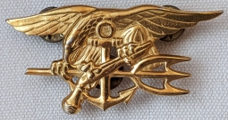 Rare Early 1970's US Navy SEAL Officer Trident Badge by Lordship Ind