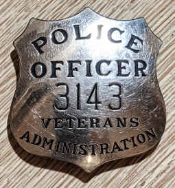 1930s-WWII US Veterans Administration Police Officer Badge
