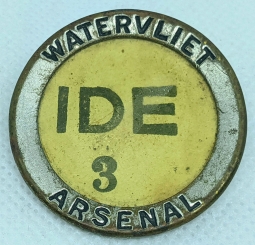 Scarce WWI era Watervliet Arsenal Worker Badge by Whitehead & Hoag