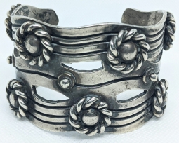 Massive Ca 1940-44 William Spratling Mexican Silver Bracelet