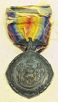 Rare Named & #'d Delaware WWI Service Medal "Sterling Silver"
