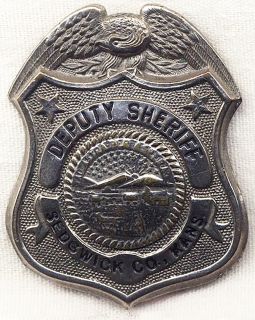 Ca 1910s-1920s Sedgwick Co KS Deputy Sheriff Badge