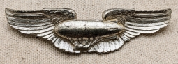Stunning & Incredibly Rare 1919 Pattern BB&B Made US Air Service Airship Pilot wing in Plated Bronze