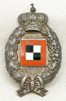 Rare & Iconic WWI Imperial Bavarian Observer Badge in 800 Silver by Karl Poellath Schrobenhausen