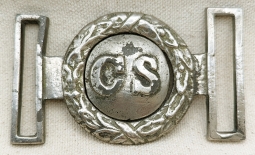 Wonderful CW Period Brass Confederate 2pc Interlock Buckle Nickel Plated for UCV Wear