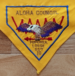 Rare 1960s BSA Aloha Council Order of The Arrow Neckerchief for Pupukea