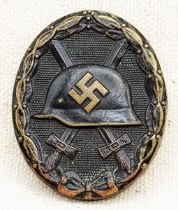 Nice Early WWII German Army/SS Black Wound Badge by L/11