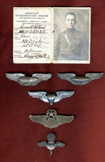 Exceptional WWI thru Early WWII Wing & ID Grouping of US Air Service AEF Aeronaut Harvey H. Holland