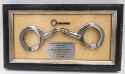 Labeled ca 1934 Probably Earlier, San Antonio Police Handcuffs & Key