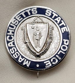 1970s-80s MA State Police Uniform Collar Disk