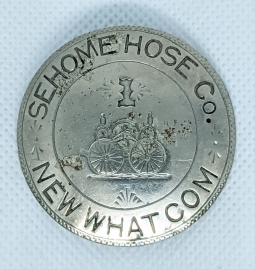 Great 1890s New Whatcom WA Fire Dept Sehome Hose Co No 1 Badge by Braxmar