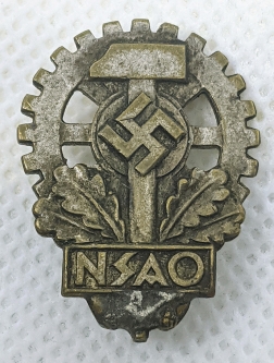 Nice 1930s Nazi NSAO National Socialist Assoc of German Labor Victims Donation Badge