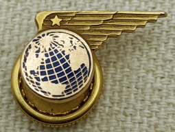 Late 1940s PAA Pan American Airways 5 Years of Service Lapel Pin in 10K Gold by Balfour