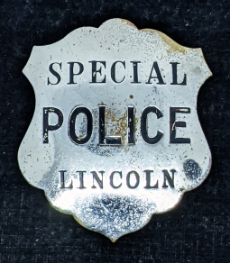 Nice Early ca 1900's-1910's Lincoln Nebraska Special Police Badge