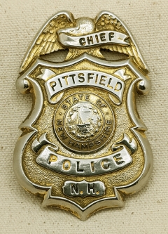 1960s-1970s Pittsfield NH Police Chief Badge