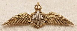 Gorgeous Early WWII 10K Gold RAF Pilot Wing in Mess Dress or Sweetheart Size