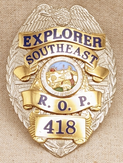 2000 Norwalk CA Southeast Regional Occupation Program Police Explorer Badge #418 by V&V
