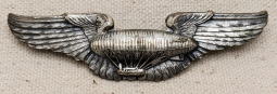 Gorgeous & Iconic 1920s US Air Service Airship Pilot Wing by Blackinton in Silver Plated Brass