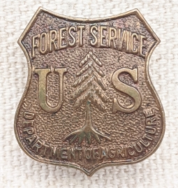 Ext Rare 1920 Small size US Forest Service Badge for Supervisory Personnel