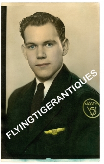 Prob Late1930s/pre-WWII USN V5 Avit Cadet Training Inst Portrait Photo Wearing RARE Patch & CPT wing