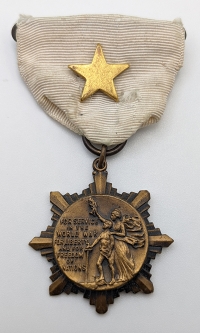 WWI Brotherhood of Railroad Trainmen Service Medal Sadly Modified for wear by Gold Star Mother.