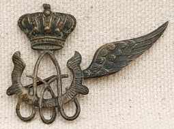 Rare WWI Belgian Aviation Forces Model 1917 Officer's Collar Insignia