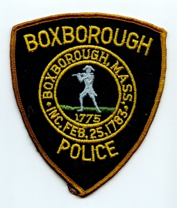 1960s-70s Boxborough MA Police Patch Embroidered on Polyester