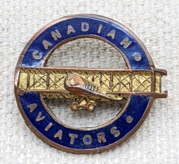 Beautiful WWI era CANADIAN AVIATORS Lapel Pin by Ellis Bros