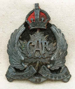Scarce ca 1920 Type 2 Canadian Air Force Officer Hat Badge in Silver & Bronze