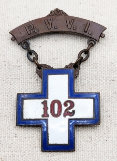 Beautiful heavy Bronze Civil War Veteran Badge for the PA Veterans Vol Inf 102nd Regt, 1st Division