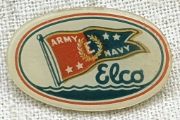 Rare Late ELCO Electric Boat Co E for Excellence 5th Award War Production Lapel Pin