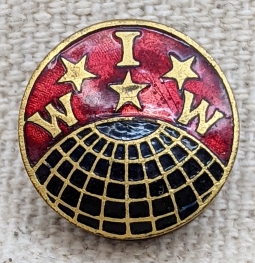 Rare Early 1900s-1910s IWW International Workers of the World Wobblies Member Lapel Pin