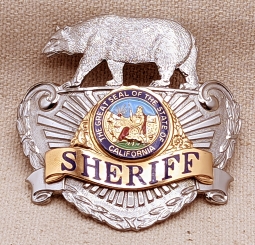 Beautiful Ca 1970 California Sheriff Hat Badge by Entenmann Rovin