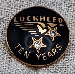 Nice Ca 1950 10K Gold Lockheed Aircraft 10 Year Service Pin by Leavens