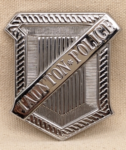 Gorgeous Minty 1910s-20s Taunton MA Police Radiator Badge