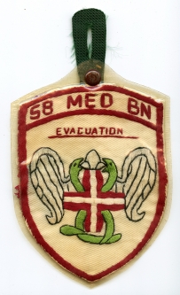 Ca 1968 US Army 58th Medical BN EVAC Nam Hand Embroidered Pocket-Hanger RARE
