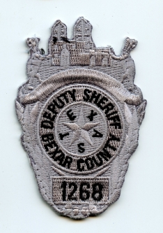 1980s-90s Bexar Co TX Deputy Sheriff Embroidered Badge Removed from Uniform