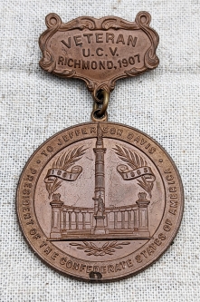 Nice 1907 UCV Reunion Richmond VA Veteran Badge