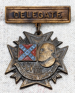 1927 SCV Son of Confederate Veterans Tampa FL Reunion Delegate Badge