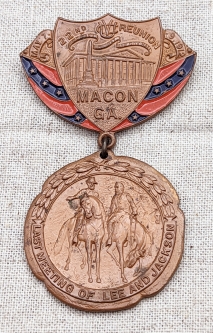Gorgeous 1912 UCV Reunion Macon GA Bronze Badge